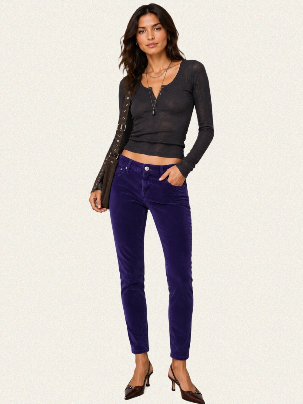 M Missoni Denim Y2K Velvet Low Rise Jean
